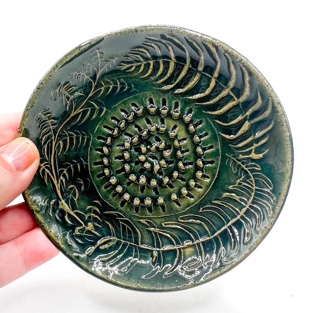 Fern Garlic Grater handmade