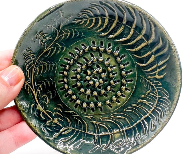 Fern Garlic Grater handmade