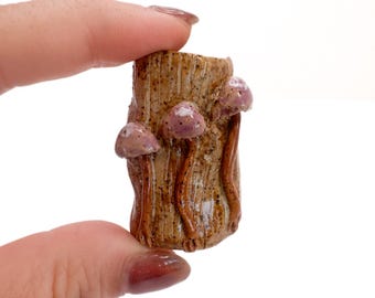 Three Mushrooms Mini Vase handmade