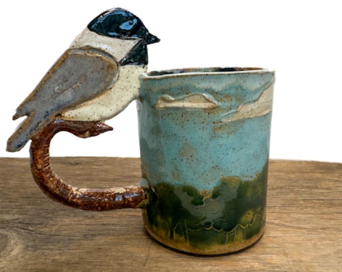 Chickadee Bird Mug Handmade