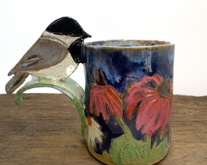 Chickadee Bird Mug Handmade