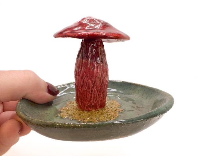 Frost Bolete Ceramic jewelry Holder