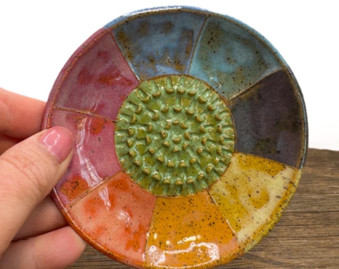 Kaleidoscope Paisley Colorful Garlic Grater handmade