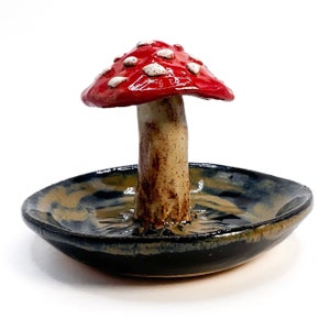 Mushroom Ceramic Incense Holder hand made