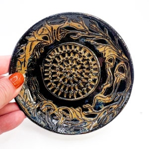 Mushroom and Roots Garlic Grater handmade