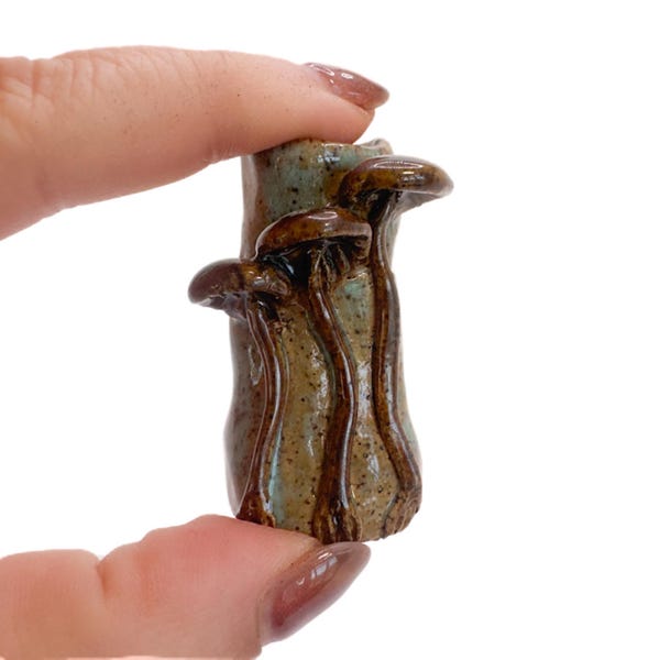 Mini Pilz Vase handgefertigt