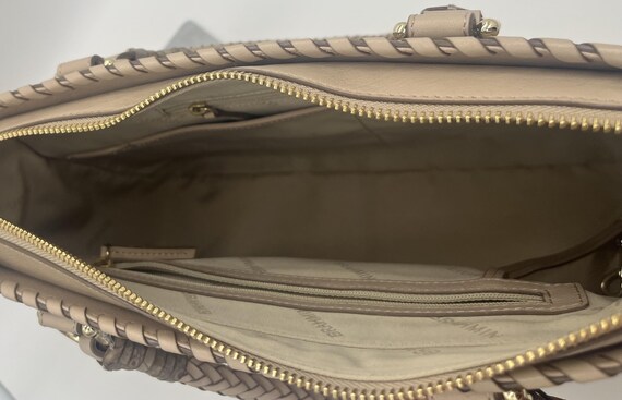 Genuine Brahmin Tan Leather Raelynn Satchel Handbag With Braided Handles and Snakeskin Accents. Etsy Ireland