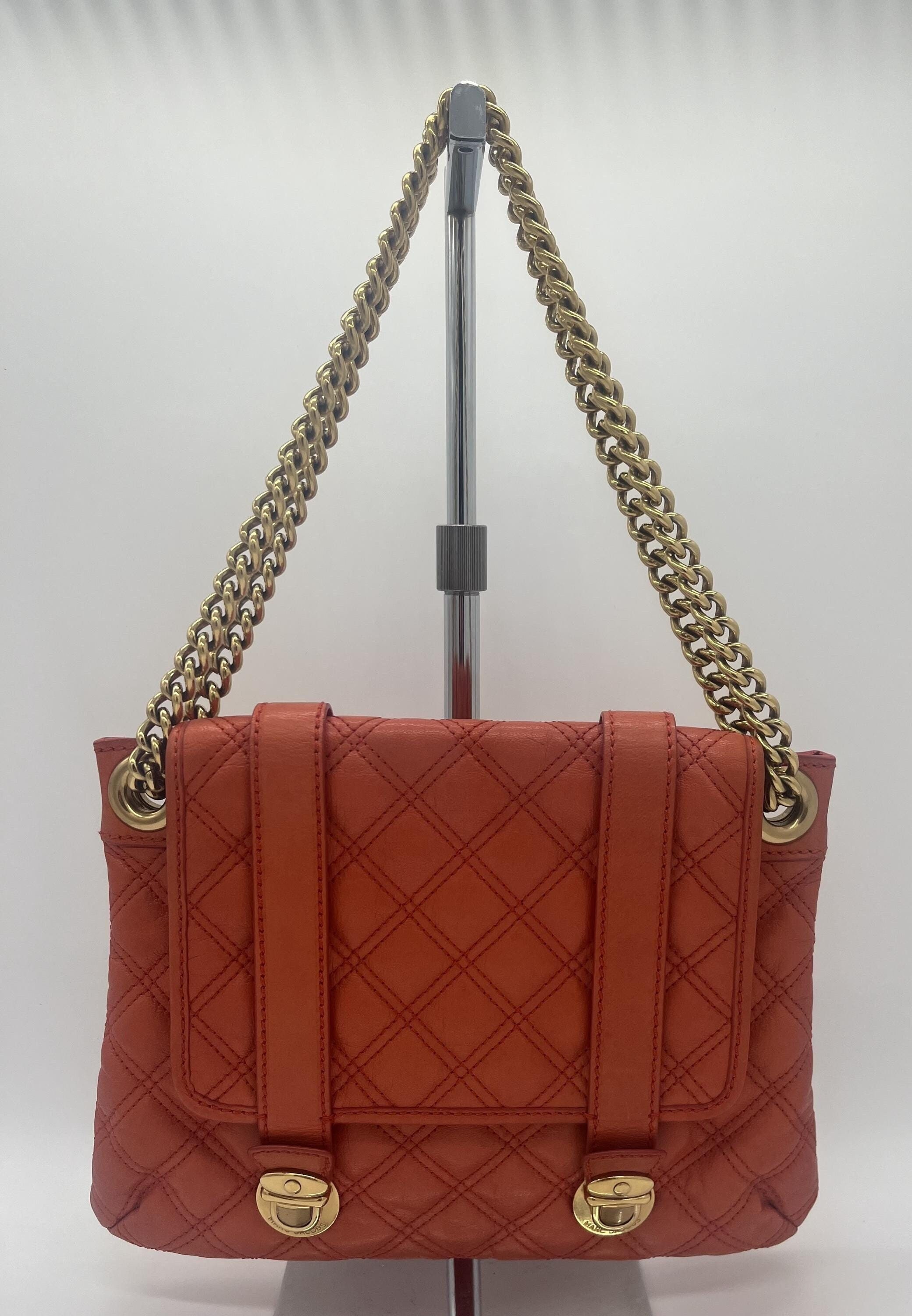 Marc by Marc Jacobs Brown Orange Leather Chain Belt Gold Tone Rare Marc by Marc Jacobs Women main image 4