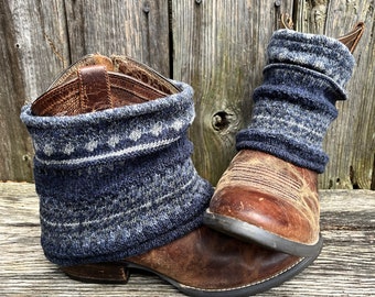Fair Isle Boot Sweaters, Boot Covers, Boot Cuffs, Boot Accessories. Great Stocking Stuffers! Ready to Ship
