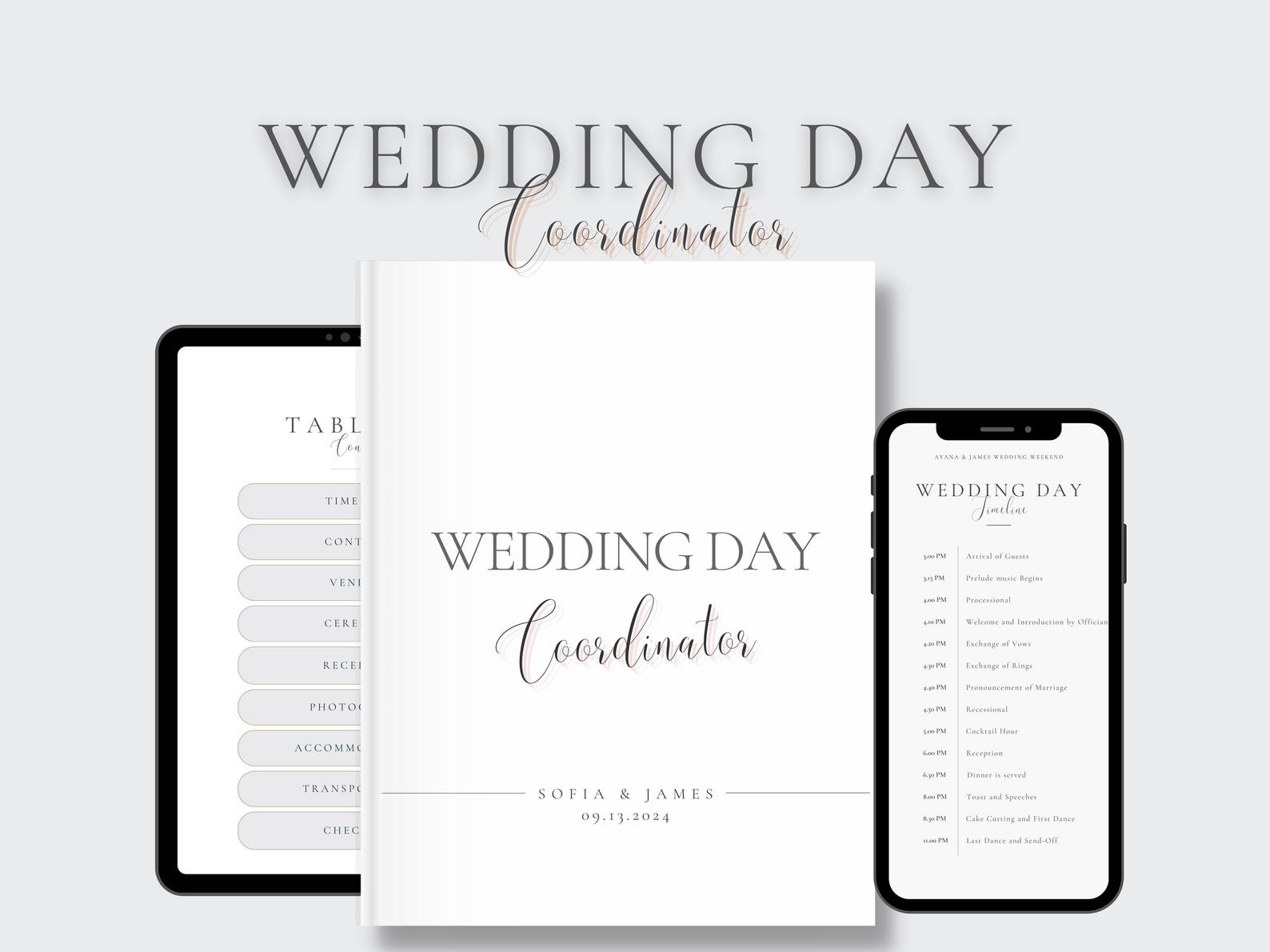 Wedding Coordinator Planner | Wedding Timeline, Checklist, Seating ...
