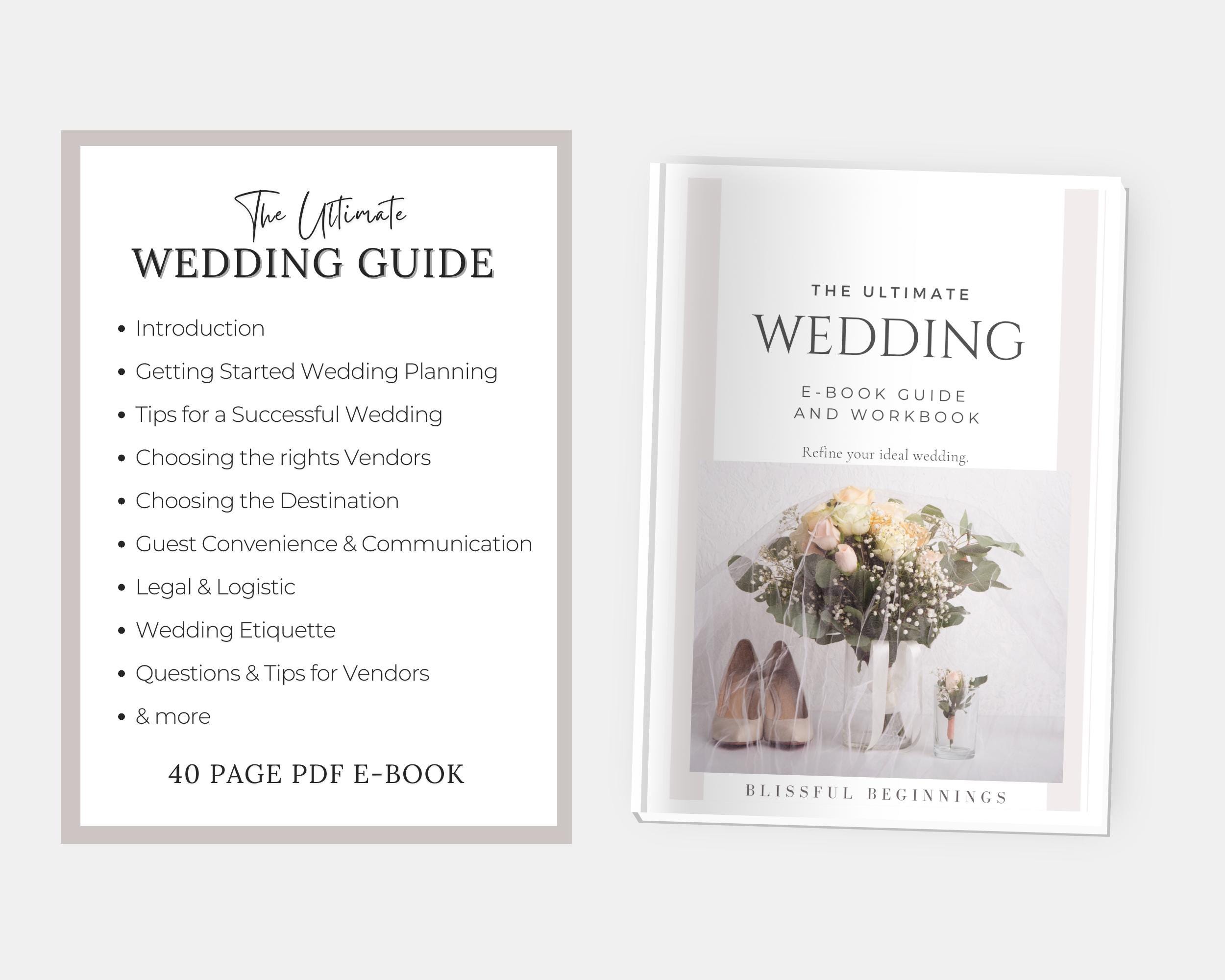 Wedding Day Checklist Planner Comprehensive Wedding Planner Editable ...