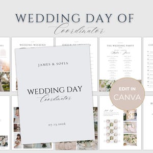 Hochzeitsplaner Canva Template: Bearbeitbarer Hochzeitsplaner (Digitaler Download)
