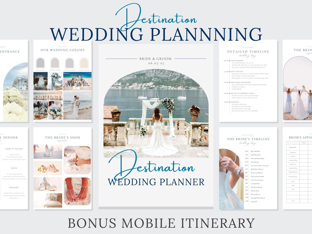 Destination Wedding Planner Template | 150+ Pages | Editable Canva ...
