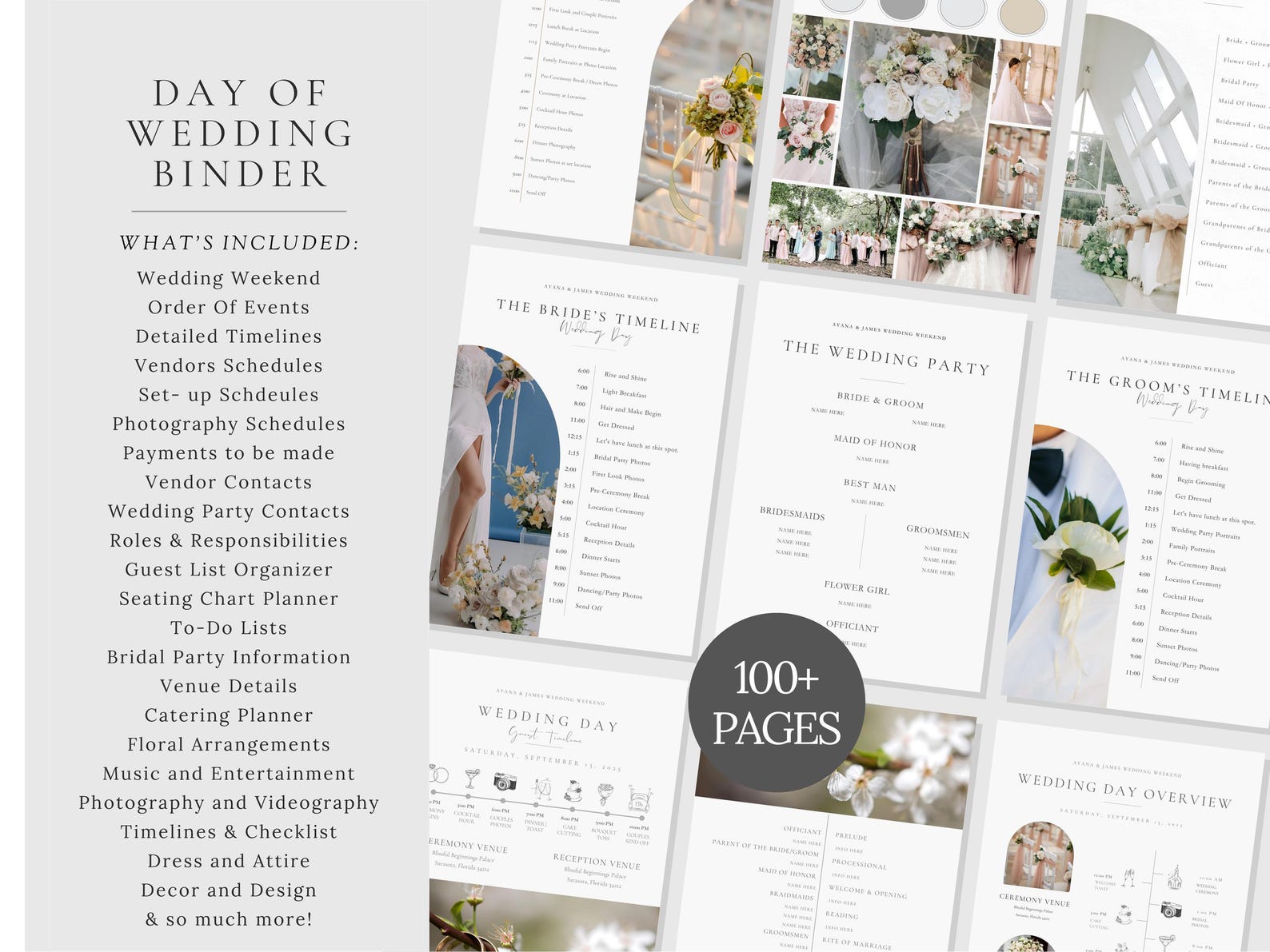 Wedding Coordinator Planner | Wedding Timeline, Checklist, Seating ...