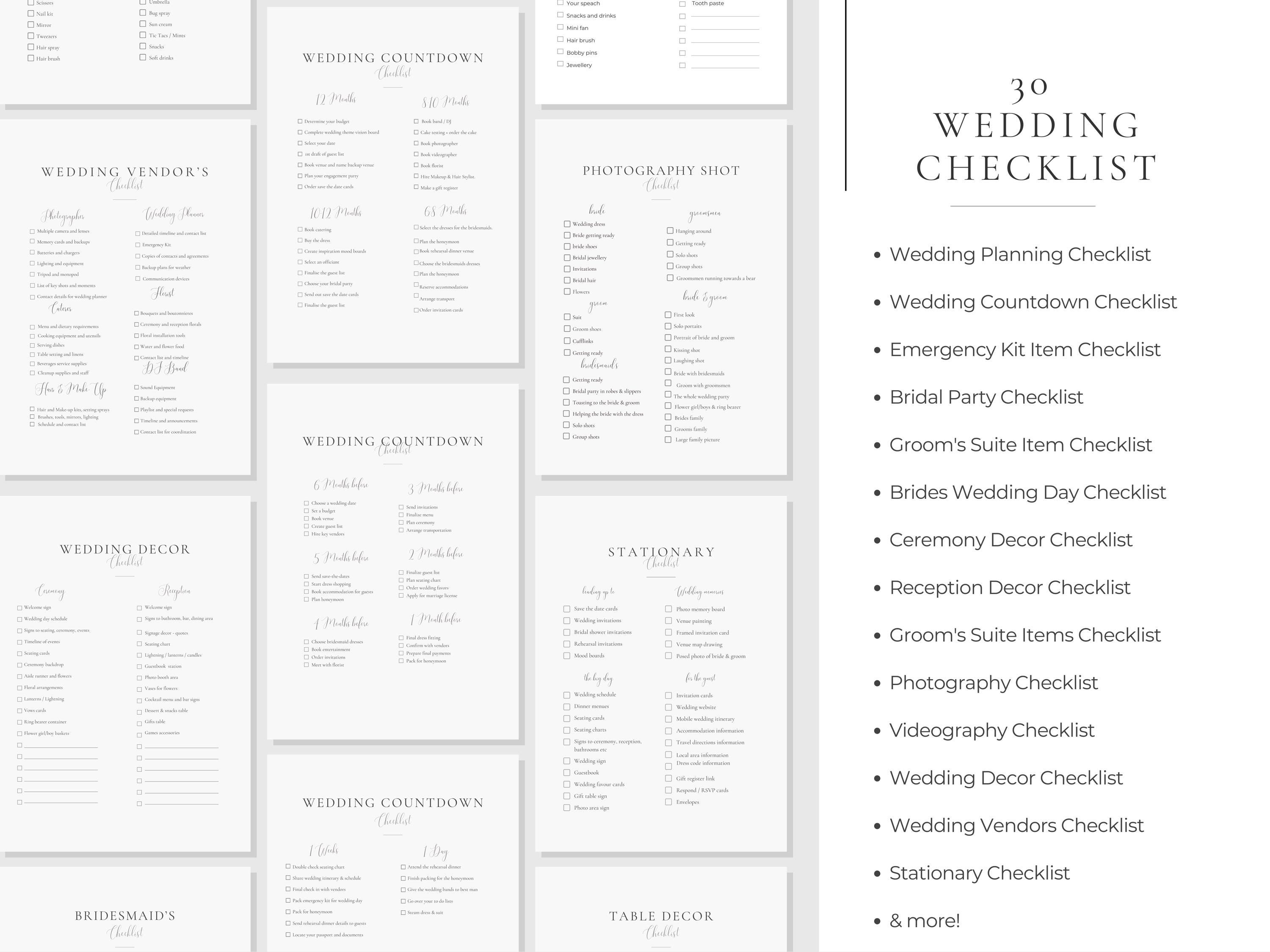 Canva Wedding Planner Template Bundle Customizable Wedding Binder