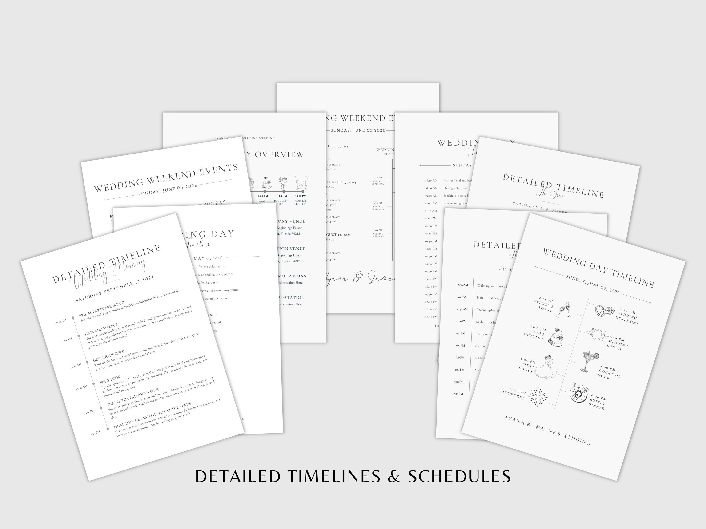 Canva Wedding Planner Template Bundle Customizable Wedding Binder
