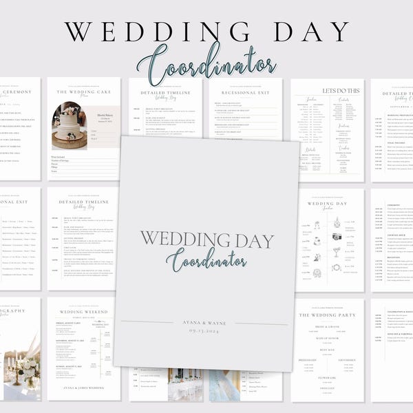 Wedding Coordinator| Marriage Planner| Wedding Timeline Wedding Binder| Wedding Planning Book|Checklist | Floor | Seating | Instant download