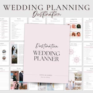 Destination Wedding Planner Template Bundle | Editable Canva Template | Bonus Mobile Guest Itinerary Included