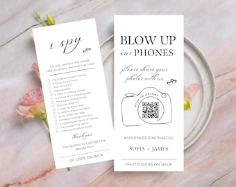 I Spy Wedding Game | QR Code Photo Sharing, Canva Template (Digital Download)