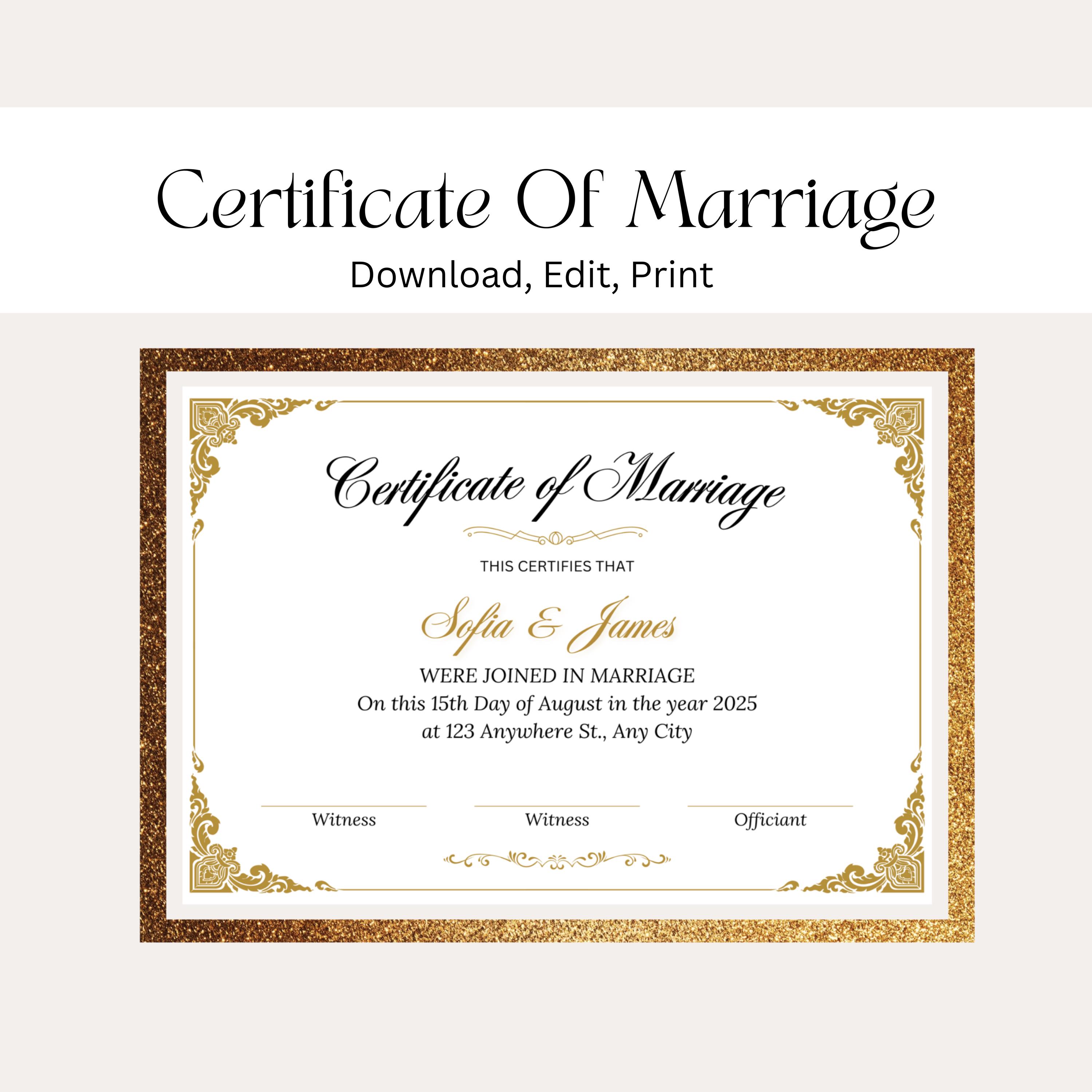Marriage certificate keepsake - Etsy México, image size:3000x3000