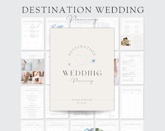 Destination Wedding Planner: 150+ Page Canva Template (Digital PDF)