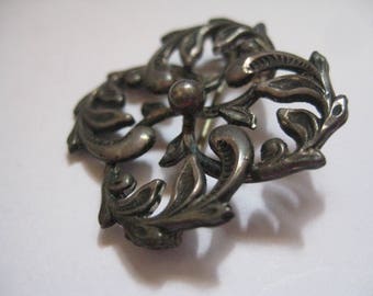 CB and H STERLING Victorian Art Deco Art Nouveau Style Pin