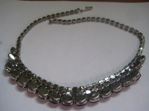 CORO Jet and Crystal Rhinestone Choker from the 5… - image 2