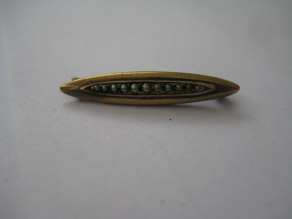 Antique Victorian 14K Marked  Bar or Lingerie Pin - image 1