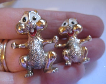 2 Gerrys Chipmunk Figurals in Gold Tone Metal Soooo Cute