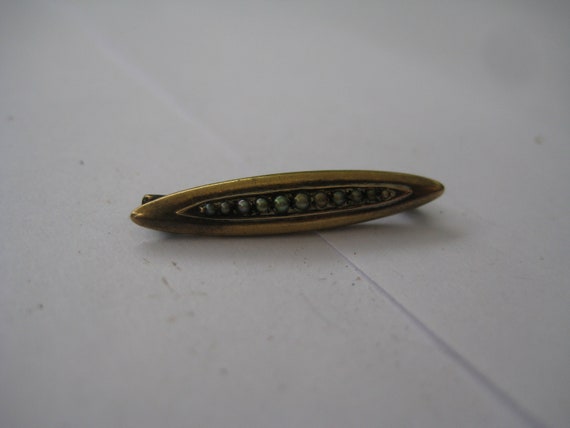 Antique Victorian 14K Marked  Bar or Lingerie Pin - image 6