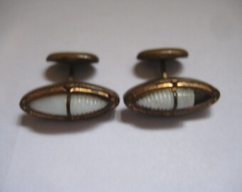 Victorian Cufflinks to Replace a Missing One or Repair Second Pair Solid Brass with Stylized Sun