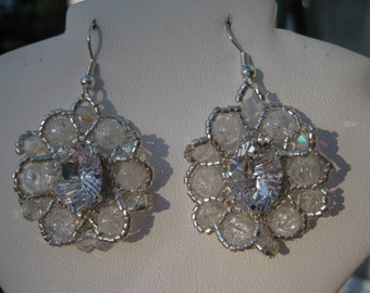 My Snowflake Pierced Wire Earrings Designed by ME in the French Style