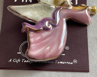 Spoontiques Ceramic Angel Pin on Original Card
