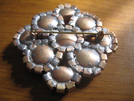 70s  Czechoslovakian Multi Colored Rhinestone Pin… - image 3