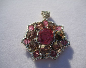 Rosalee Pendant in Bronze Rose and Silver Designed by ME