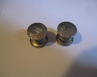 1920s KUM A PART B & W Co Cufflinks in Silver Tone Metal