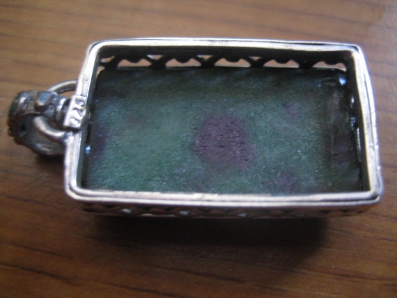 Ruby in Zoisite Rectangular Stone in Sterling Sil… - image 2