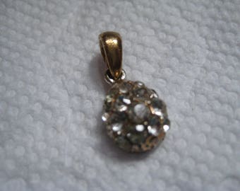Vintage AVON  Egg Charm Pave Set with Crystal Rhinestones Marked HS AVON