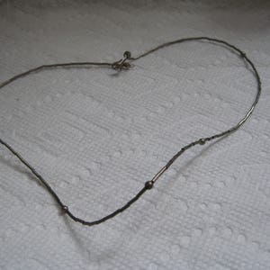 19 Inch Liquid SilverNecklace with Silver Beads 3mm in Diameter