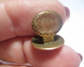 Antique Gold Plated Shirt Stud DUPLEX PATENT AP 18 82 Honeycomb Top