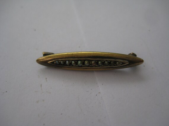 Antique Victorian 14K Marked  Bar or Lingerie Pin - image 8