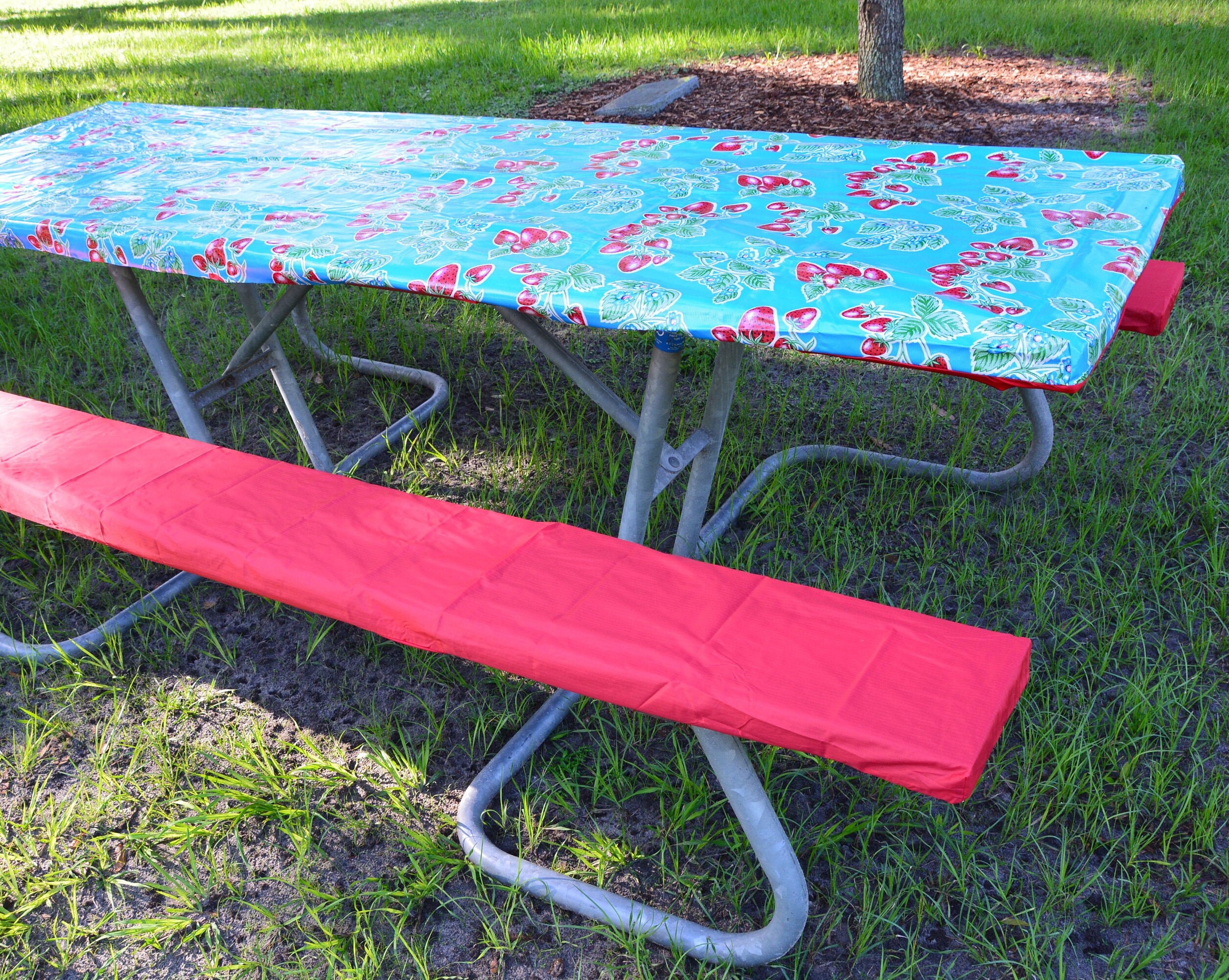 Stays On Picnic Table Cover Reusable Water Resistant Etsy