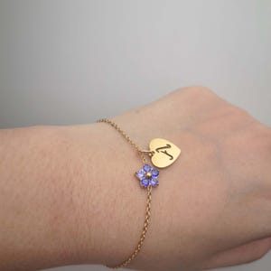Personalized Initial flower girl bracelet, toddler flower girl proposal, Bridal Party Gift, Bridesmaid Jewelry, Wedding Party Gifts
