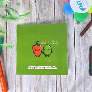 Happy Birthday Punny Food Pun Card| Cute Kawaii Birthday Card