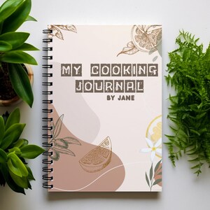 Anpassbare A5 Rezeptmappe | Rezept-Veranstalter | Kochbuch Tagebuch | Rezept Journal