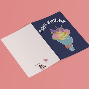 Happy Birthday Flower Card