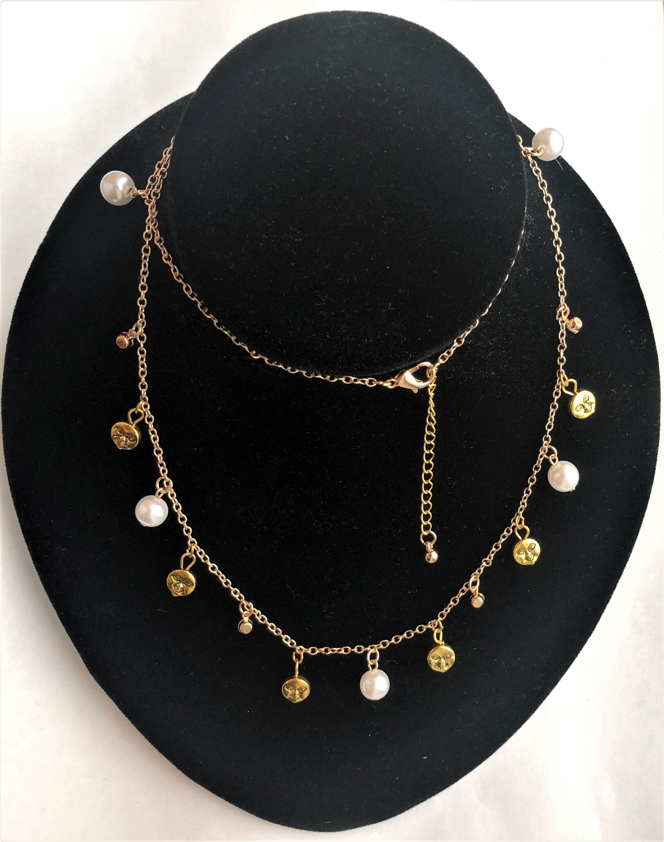 Collana Choker Nera Da Donna Catena Clavicola Ciondolo In Lega