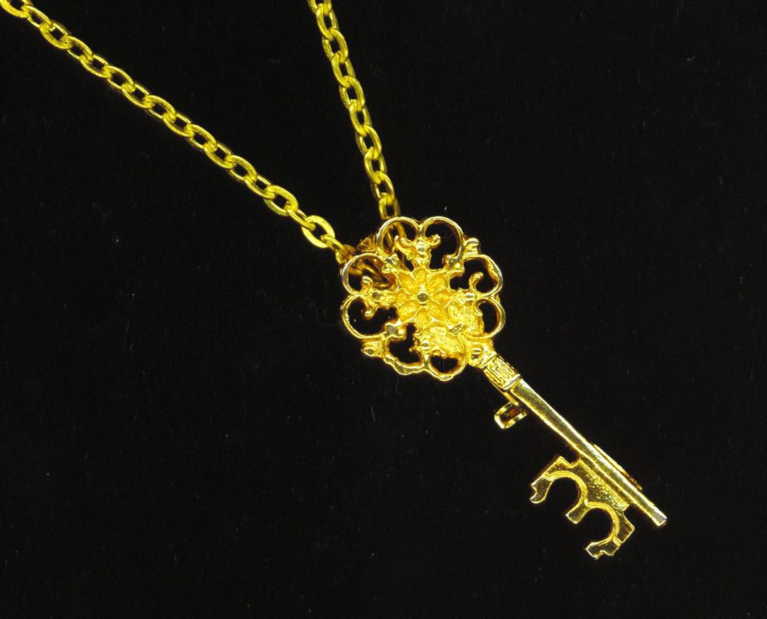 Filigree Key Rack Vintage Golden Filigree Key Pendant, Skeleton Key, A Key to Science ...