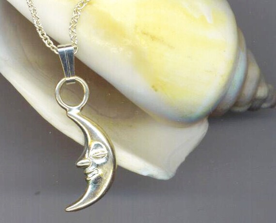 Vintage Sterling Silver 925 Marked Silver Moon Pe… - image 3