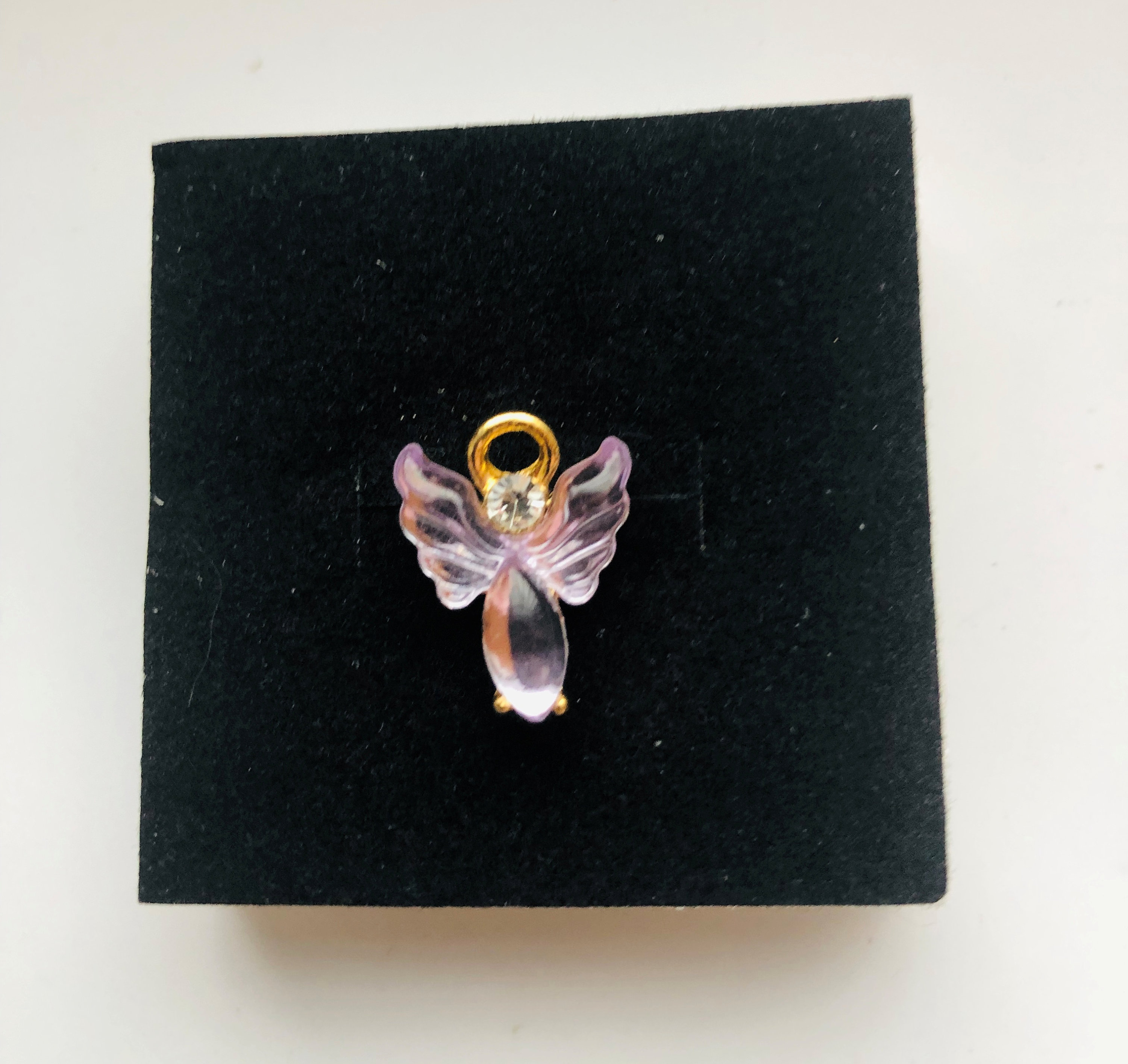 Ruby Angel Pin Guardian Angel Pin Miniature Angel Pin for Her for Kids Clear Crystal ...